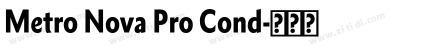 Metro Nova Pro Cond字体转换